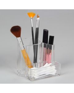 Acrylic storage of cosmetic accessories