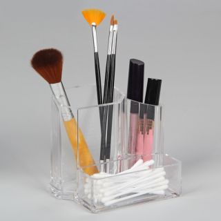 Acrylic storage of cosmetic accessories